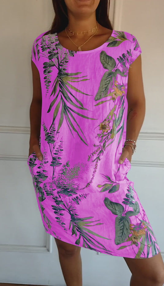 Annelym - Robe confortable à col rond