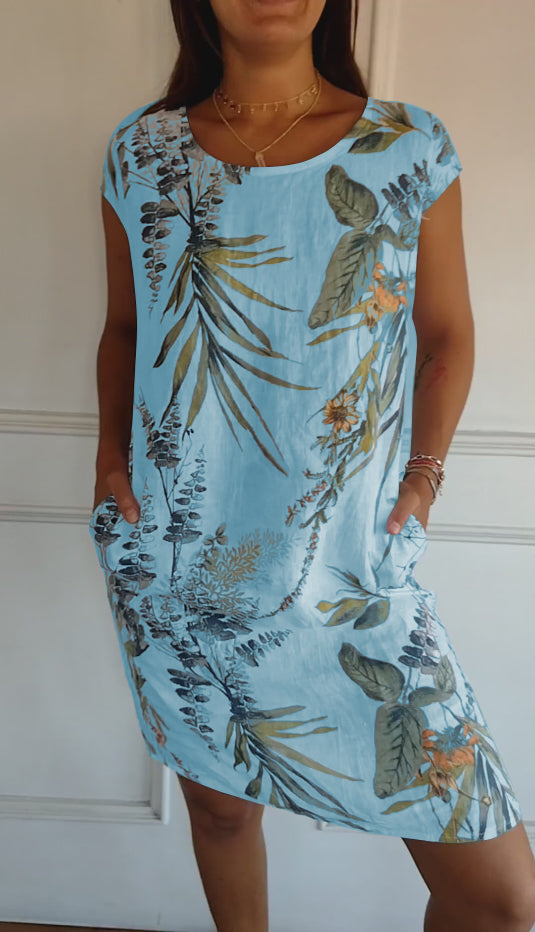 Annelym - Robe confortable à col rond
