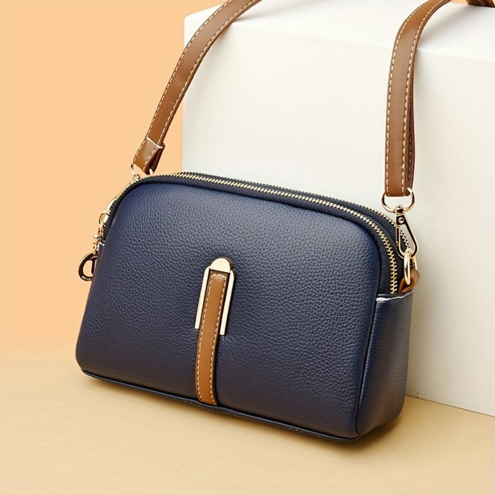Sac à bandoulière Mila Litchi embossé