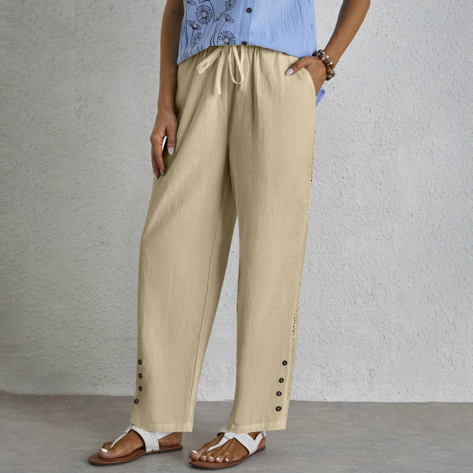 Celena™ | Pantalon Boutonné Sans Effort