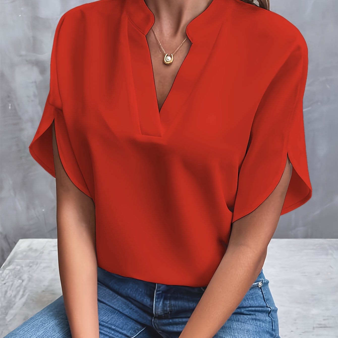 JULITA | Elegant Blouse with Draping
