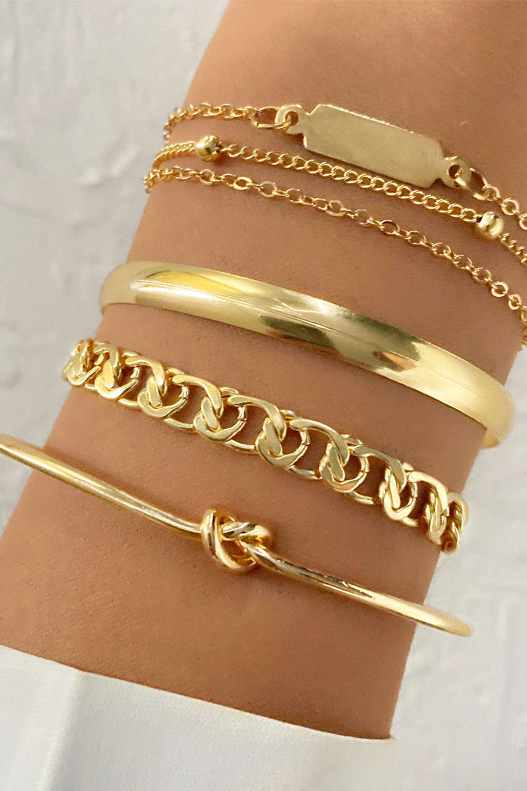 4-PIECE CHAIN BRACELET SET