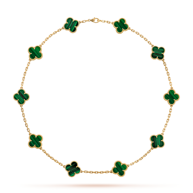 LAVISH CLOVER NECKLACE 10 MOTIFS - GREEN