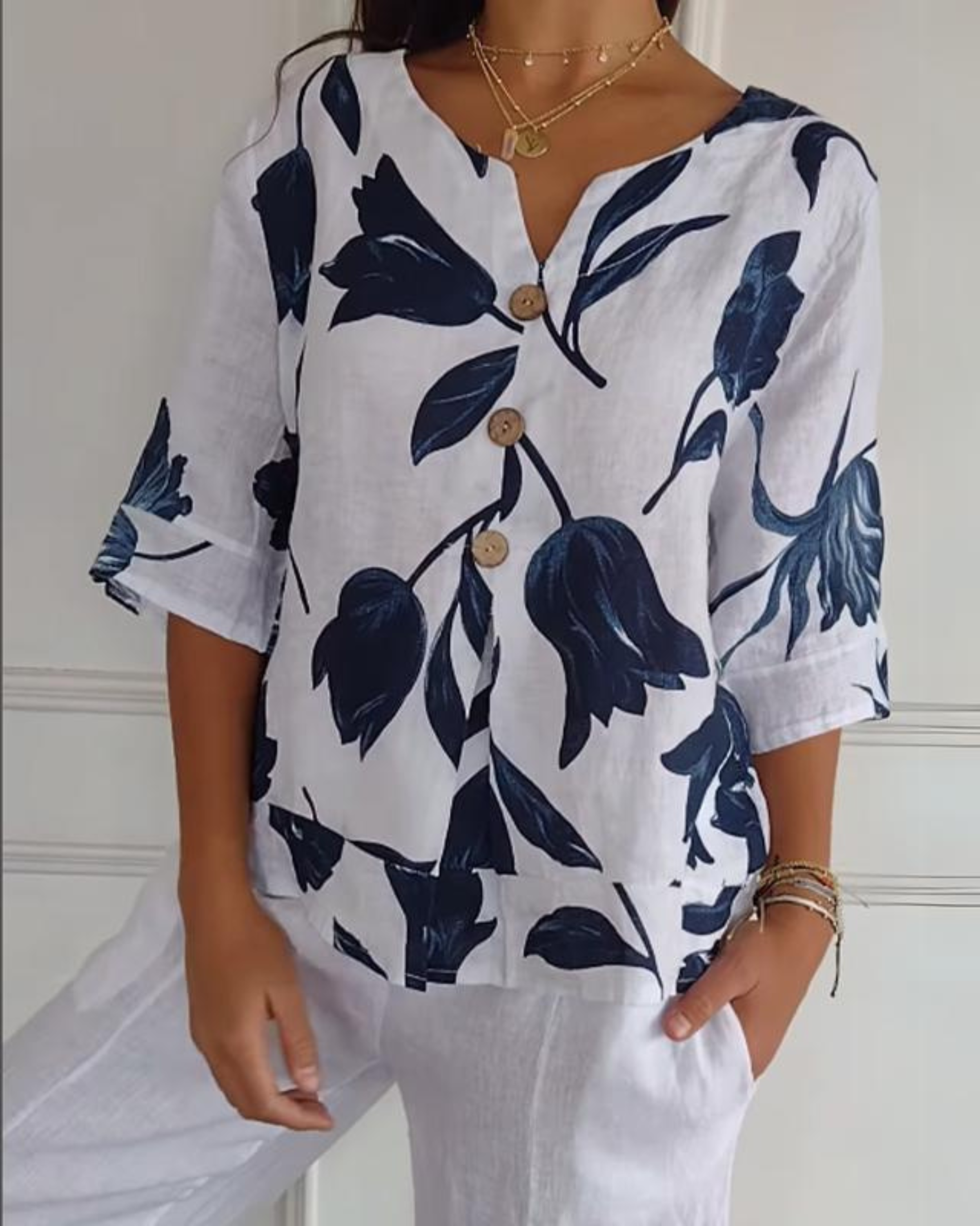 Elisa | Chemise Décontractée à Fleurs