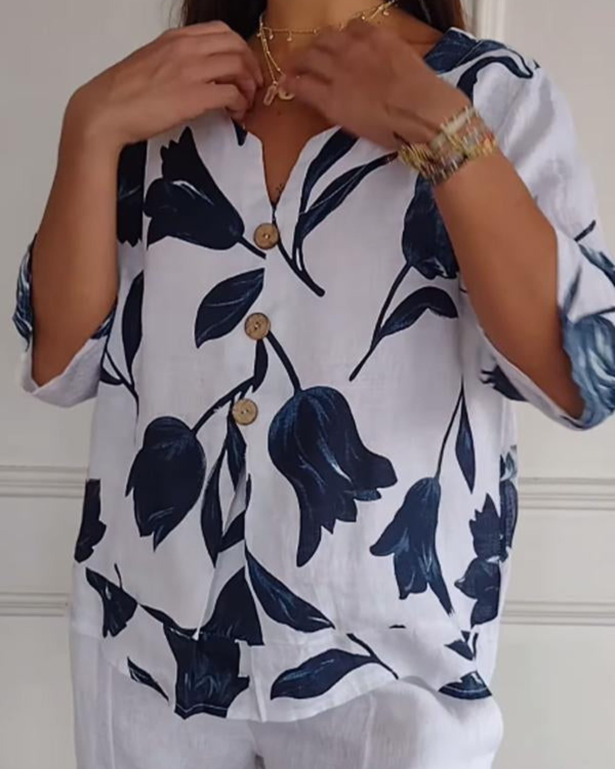 Elisa | Chemise Décontractée à Fleurs