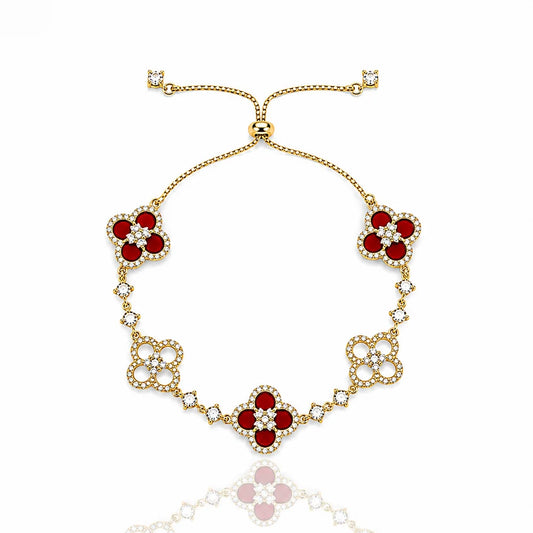 DIAMOND BLOOM BRACELET RED