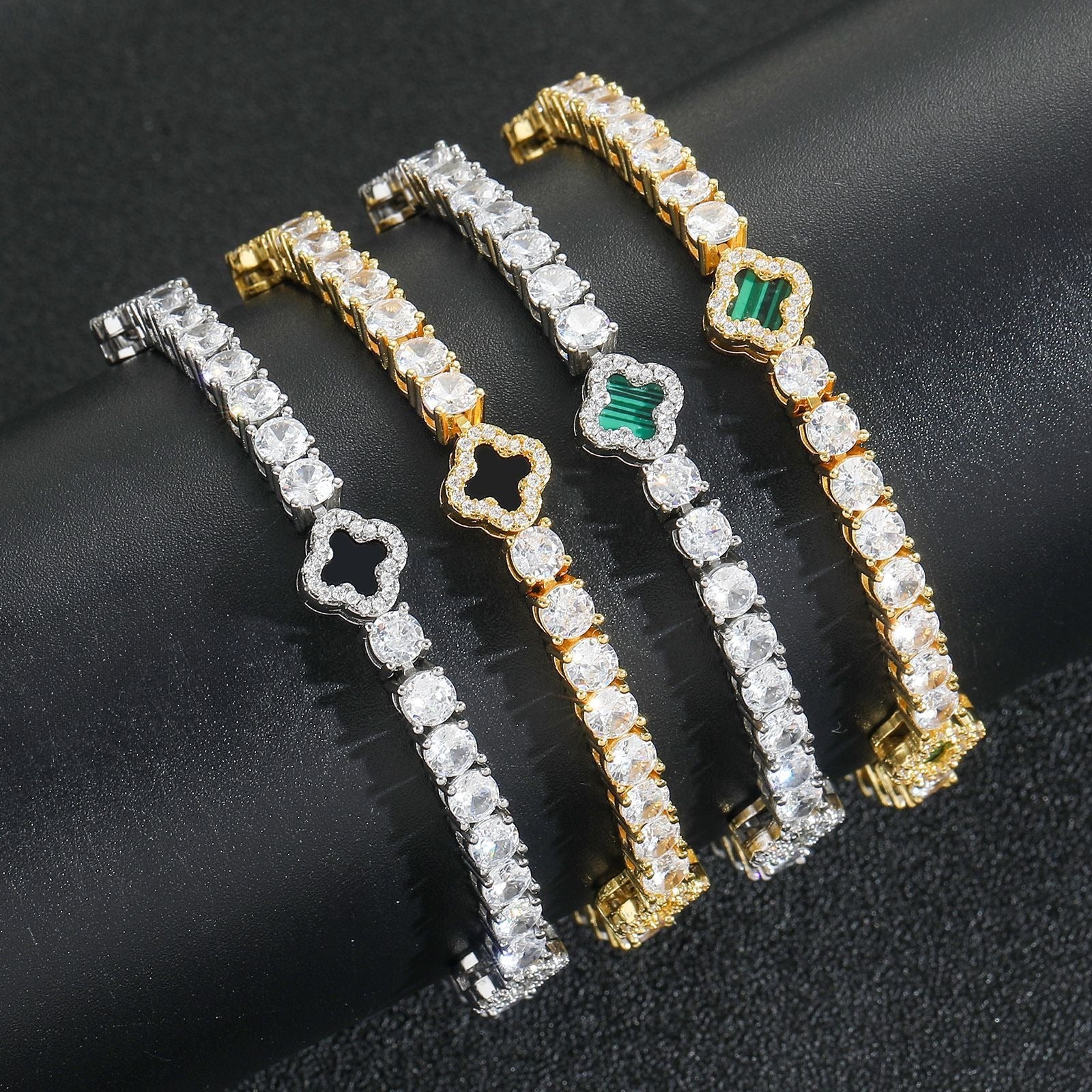 TENNIS CLOVER BRACELET| GOLD
