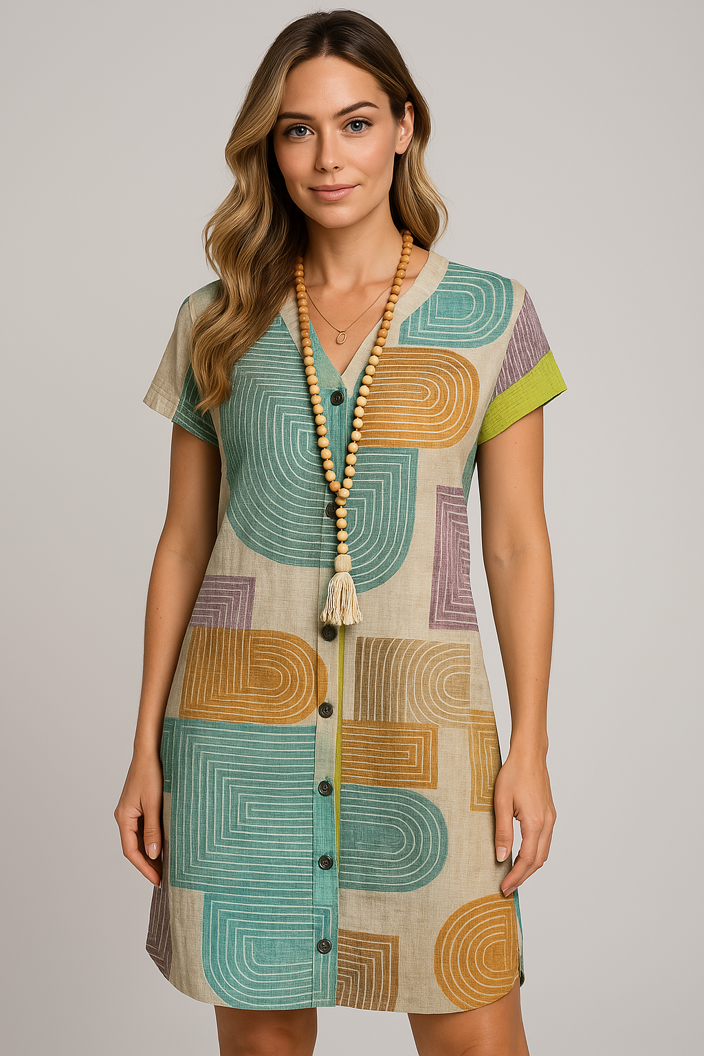 Lucille™ | Robe Géométrique Élégante