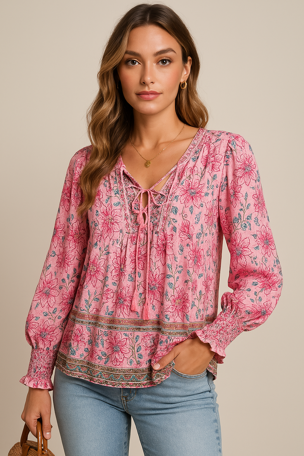 Arya | Blouse Paysanne Boho Blossom