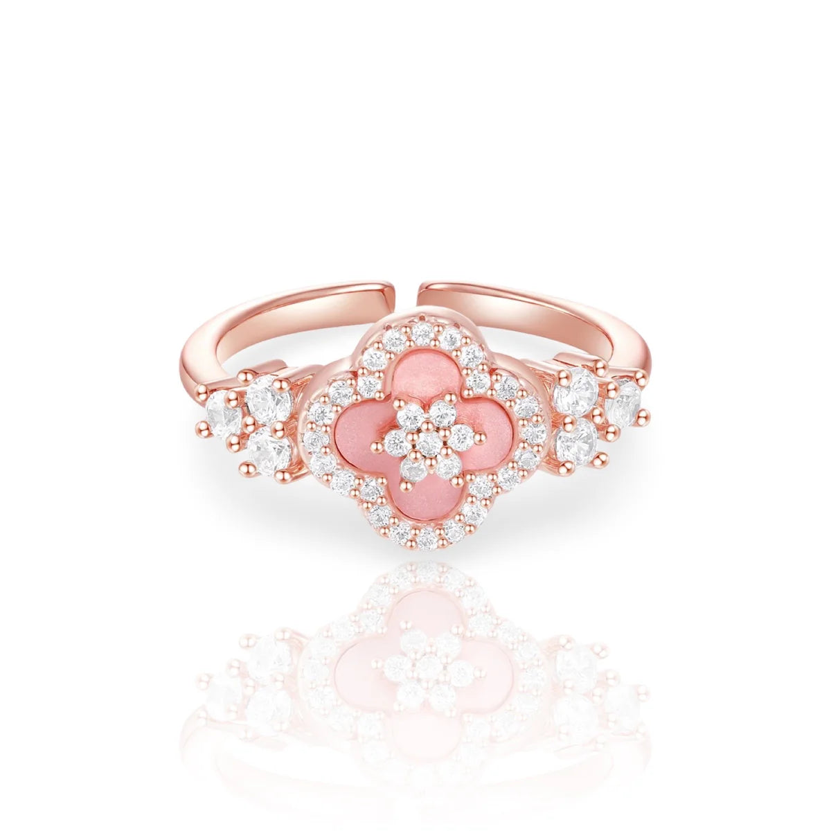 DIAMOND BLOOM RING ROSÉ GOLD