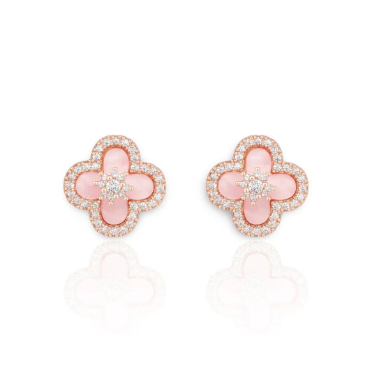 DIAMOND BLOOM EARRINGS ROSÉ GOLD