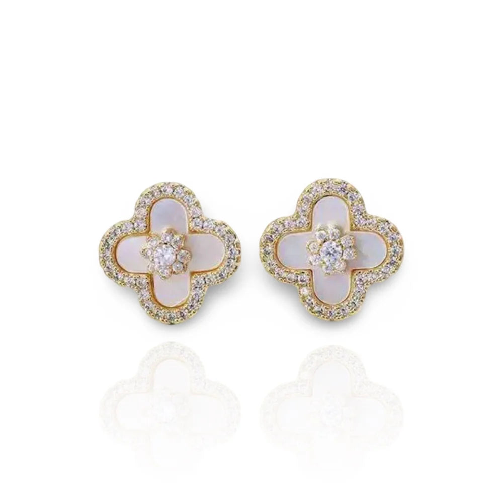 DIAMOND BLOOM EARRINGS GOLD