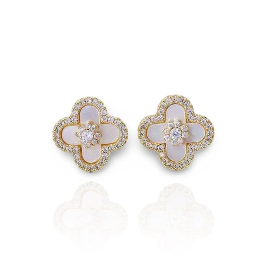 DIAMOND BLOOM EARRINGS GOLD