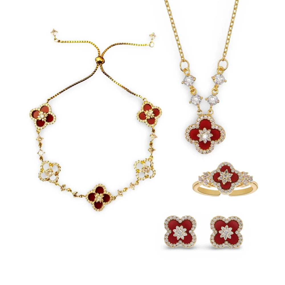 DIAMOND BLOOM | Set Gold Red