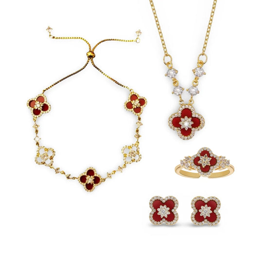 DIAMOND BLOOM | Set Gold Red