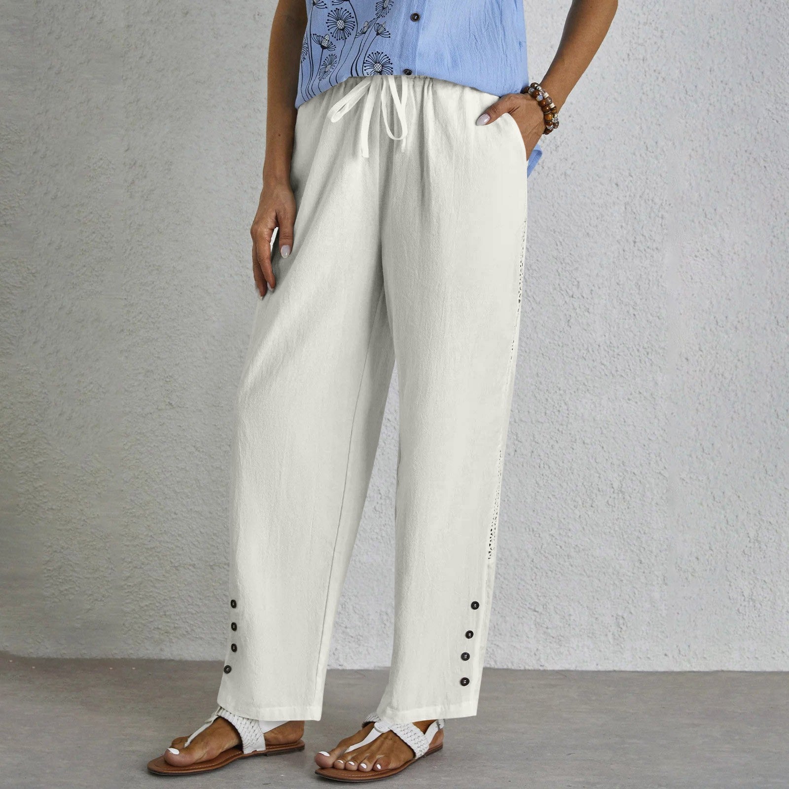 Celena™ | Pantalon Boutonné Sans Effort