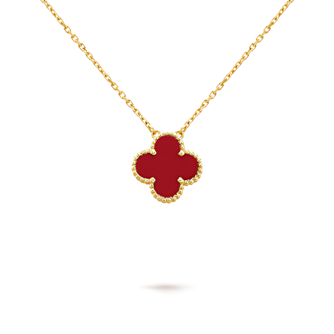 LAVISH CLOVER NECKLACE - RED