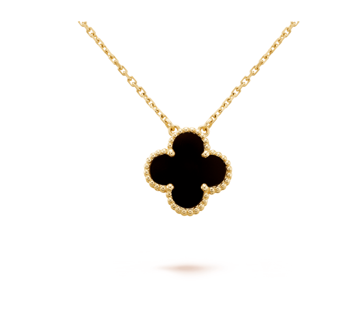 LAVISH CLOVER NECKLACE - BLACK